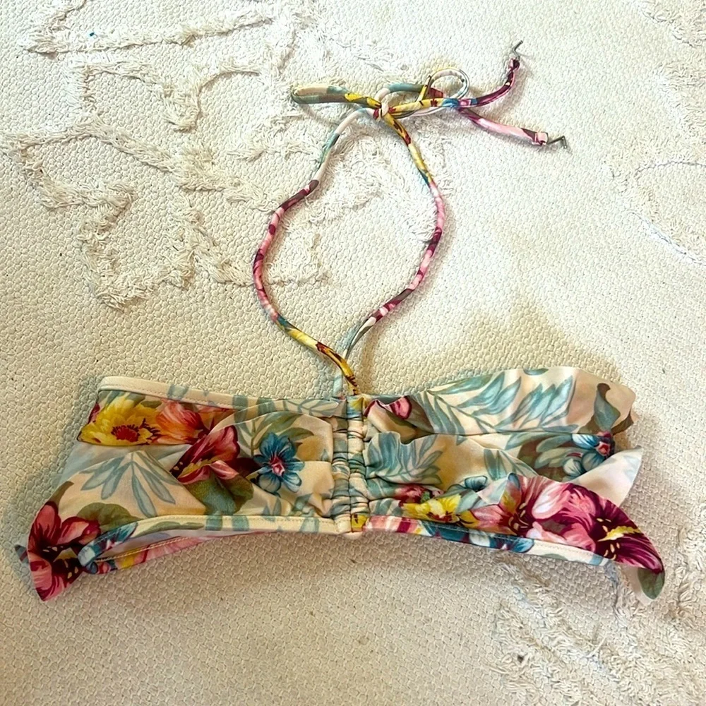 Zimmermann Kids Girls floral Frill Printed Ruffle Bikini Top size 8